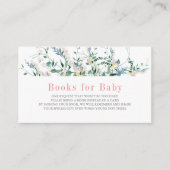 ワイルドフラワー水彩赤ちゃんシャワーブックベビー エンクロージャーカード (正面)