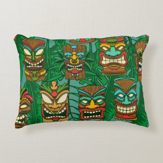 ワイルドフラワー水彩:シカラフルームレス アクセントクッション (正面)