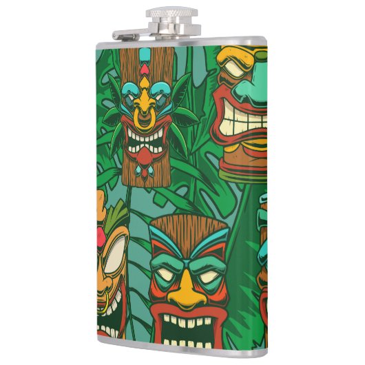 ワイルドフラワー水彩:シカラフルームレス フラスク (左)