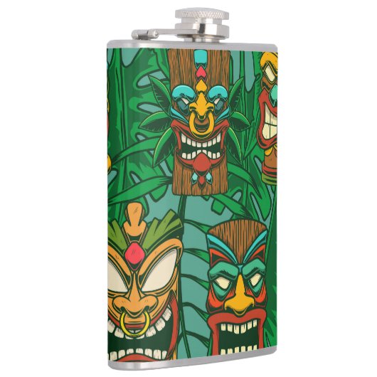 ワイルドフラワー水彩:シカラフルームレス フラスク (右)