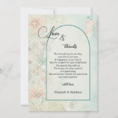 ワイルドフラワー水結婚色の写真ありがとう サンキューカード (裏面)