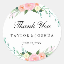 ワイルドフラワー水結婚色シール ラウンドシール