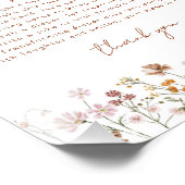 ワイルドフラワー深夜おむつ赤ちゃんシャワーゲーム フォトプリント (角)