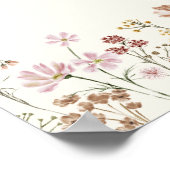 ワイルドフラワー深夜おむつ赤ちゃんシャワーゲーム ポスター (角)