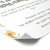 ワイルドフラワー深夜おむつ赤ちゃんシャワーポスター ポスター (角)