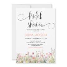 ワイルドフラワー潮汐シャワー招待状