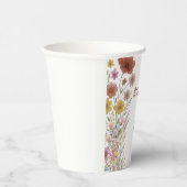 ワイルドフラワー焼けオレンジフローラボホベイビーシャワー 紙コップ (右)
