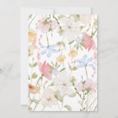 ワイルドフラワー牛誕生日招待状 招待状 (裏面)