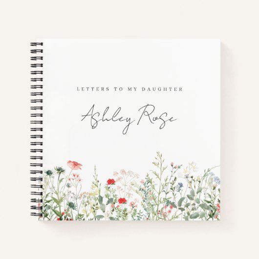 ワイルドフラワー牧草地の私の娘への手紙 ノートブック (正面)
