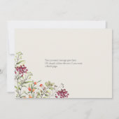 ワイルドフラワー牧草地の花嫁の提案カード 招待状 (裏面)