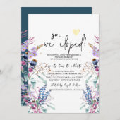 ワイルドフラワー牧草地の駆け落ち 招待状 (正面/裏面)