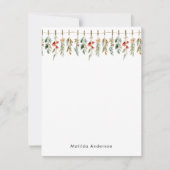 ワイルドフラワー牧草地カラフル弓の名前個人 ノートカード (正面)