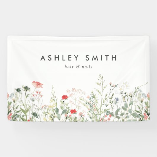 ワイルドフラワー牧草地ビジネス 横断幕 (横)