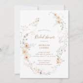 ワイルドフラワー牧草地フローラブライダルシャワー招待状 招待状 (正面)