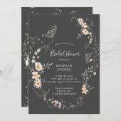 ワイルドフラワー牧草地フローラブライダルシャワー招待状 招待状 (正面/裏面)