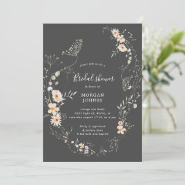 ワイルドフラワー牧草地フローラブライダルシャワー招待状 招待状