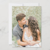 ワイルドフラワー牧草地ボホお洒落スクリプト写真 招待状 (裏面)