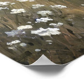 ワイルドフラワー牧草地絵画沿岸の春ヴィンテージ ポスター (角)