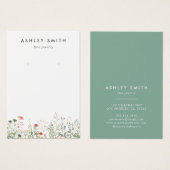 ワイルドフラワー牧草地耳鳴り表示カード (正面&裏面)