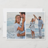 ワイルドフラワー牧草地2枚結婚の写真ありがとう サンキューカード (裏面)