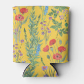 ワイルドフラワー牧草地：水の色シームレス絵を描な。 缶クーラー (正面)