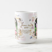 ワイルドフラワー牧草花誕生日写真ギフト コーヒーマグカップ (中央)