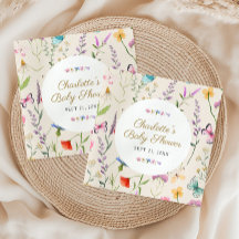 ワイルドフラワー男女兼用フローラベージュ赤ちゃんシャワー