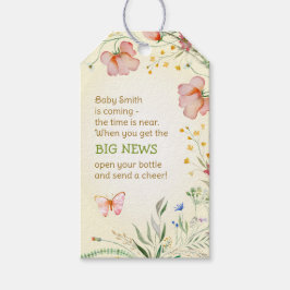 ワイルドフラワー男女兼用ベイビーシャワーボトルのお気に入り ギフトタグ