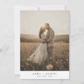 ワイルドフラワー畑の写真結婚式招待状 招待状 (裏面)