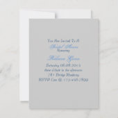 ワイルドフラワー白漆塗りフランスのの木戸国の結婚式 招待状 (裏面)