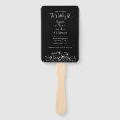 ワイルドフラワー白黒植物学フローラプログラム ハンドファン (正面)