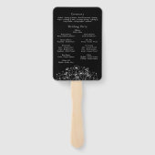 ワイルドフラワー白黒植物学フローラプログラム ハンドファン (裏面)