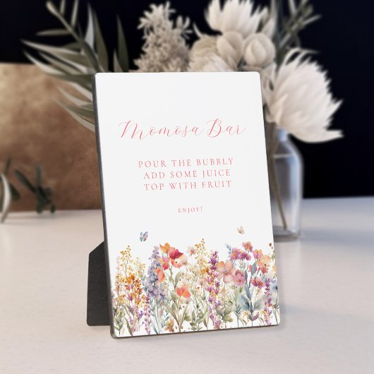 ワイルドフラワー百モダン佐バーベビーシャワー フォトプラーク