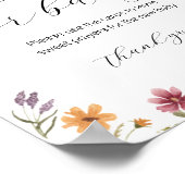 ワイルドフラワー祈りの言葉ベビー標識 ポスター (角)