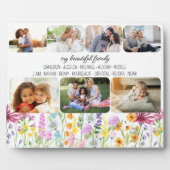 ワイルドフラワー私の美しい家族のファーストネーム7写真 フォトプラーク (正面)