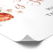 ワイルドフラワー秋の愛の赤ちゃんシャワー愛は甘い ポスター (角)