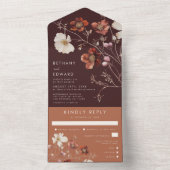 ワイルドフラワー秋の結婚式 オールインワン招待状 (内側)