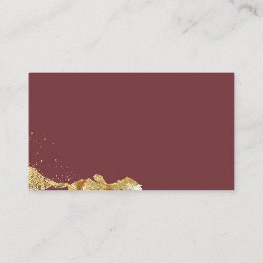 ワイルドフラワー秋エレガントブライダルシャワーレシピ エンクロージャーカード (裏面)