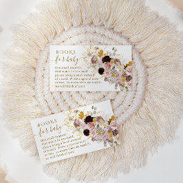 ワイルドフラワー秋エレガントベビーガールシャワーブック エンクロージャーカード