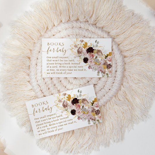 ワイルドフラワー秋エレガントベビーガールシャワーブック エンクロージャーカード