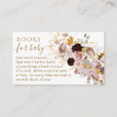 ワイルドフラワー秋エレガントベビーガールシャワーブック エンクロージャーカード (正面)