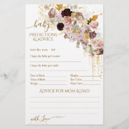 ワイルドフラワー秋エレガントベビーシャワーゲーム