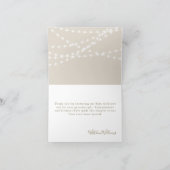 ワイルドフラワー秋エレガント金ゴールドベビーガールシャワー サンキューカード (内部)