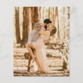 ワイルドフラワー秋フォトインスタグラム結婚式招待状 チラシ (裏面)