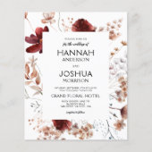 ワイルドフラワー秋フォトインスタグラム結婚式招待状 チラシ (正面)