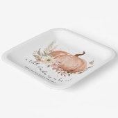 ワイルドフラワー秋フローラカボチャ女の子ベビーシャワー ペーパープレート (傾斜あり)