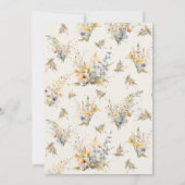 ワイルドフラワー秋秋のフローラ結婚葉のメニュー 招待状 (裏面)