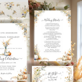 ワイルドフラワー秋秋のフローラ結婚葉のメニュー 招待状