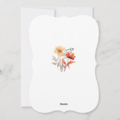 ワイルドフラワー秋素朴エレガント感謝祭 シーズンカード (裏面)