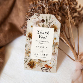 ワイルドフラワー秋結婚フローラ ギフトタグ